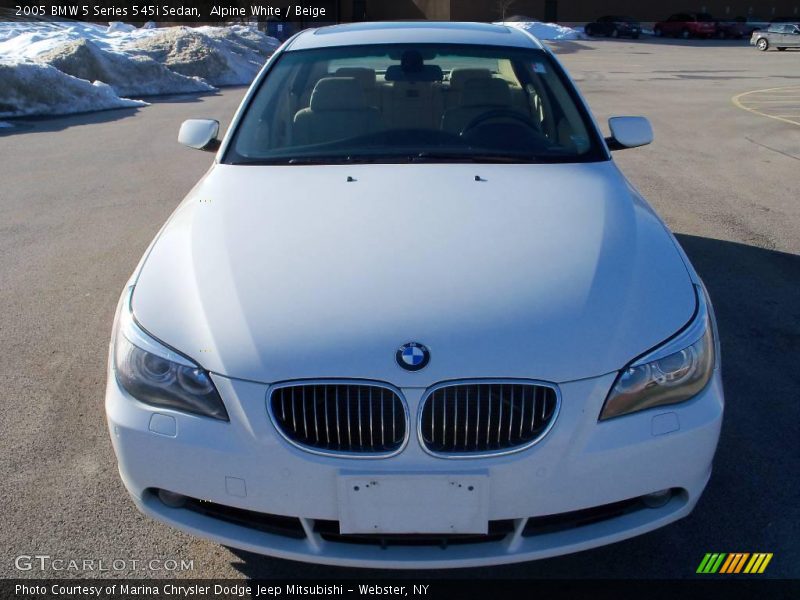 Alpine White / Beige 2005 BMW 5 Series 545i Sedan