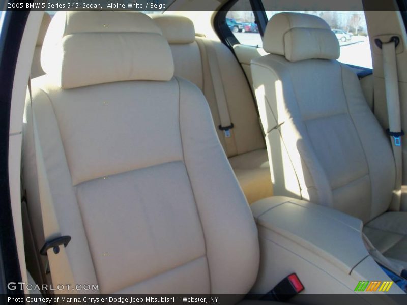 Alpine White / Beige 2005 BMW 5 Series 545i Sedan