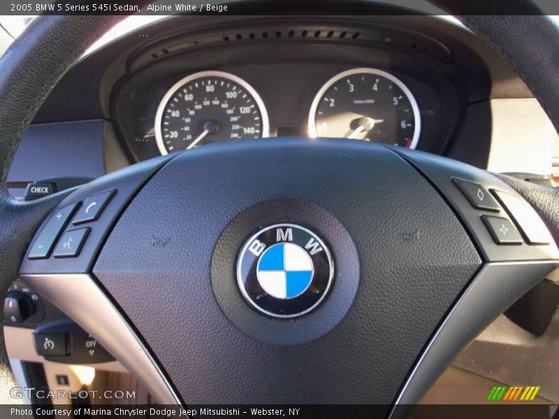 Alpine White / Beige 2005 BMW 5 Series 545i Sedan