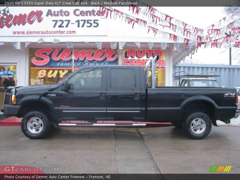 Black / Medium Parchment 2000 Ford F350 Super Duty XLT Crew Cab 4x4