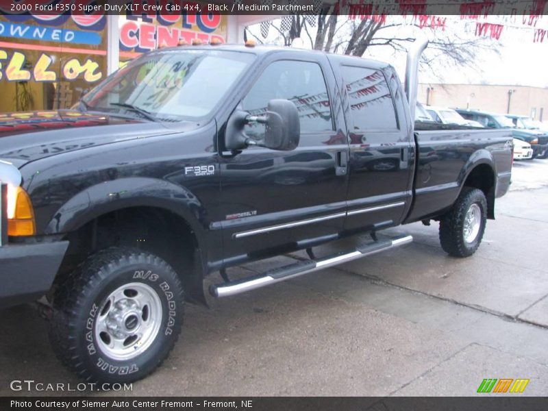 Black / Medium Parchment 2000 Ford F350 Super Duty XLT Crew Cab 4x4