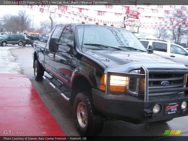 Black / Medium Parchment 2000 Ford F350 Super Duty XLT Crew Cab 4x4