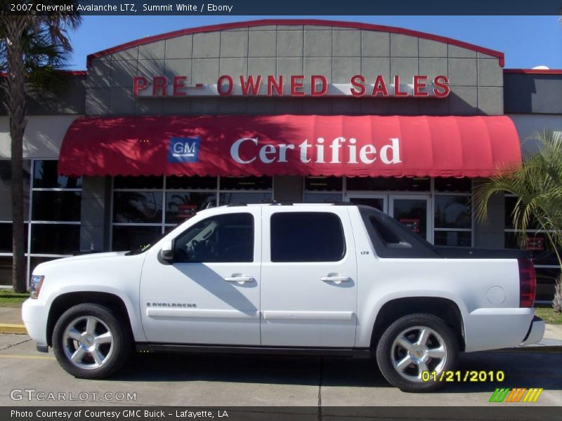 Summit White / Ebony 2007 Chevrolet Avalanche LTZ