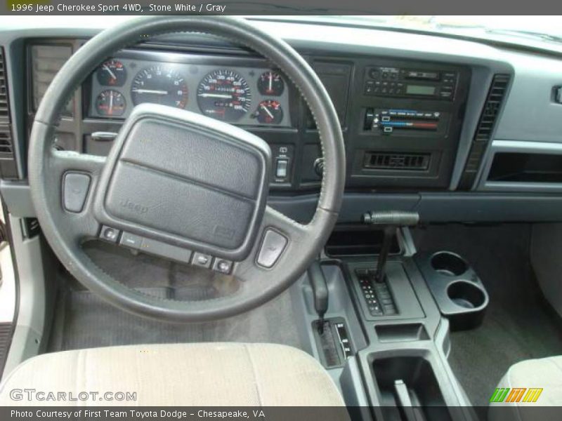 Stone White / Gray 1996 Jeep Cherokee Sport 4WD