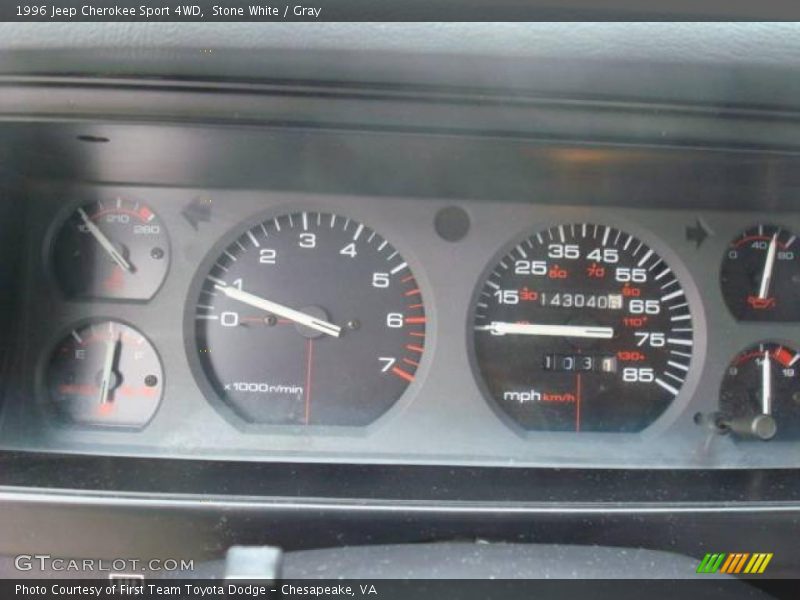 Stone White / Gray 1996 Jeep Cherokee Sport 4WD