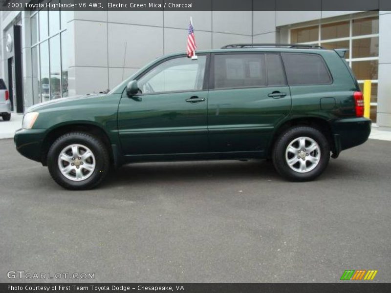 Electric Green Mica / Charcoal 2001 Toyota Highlander V6 4WD