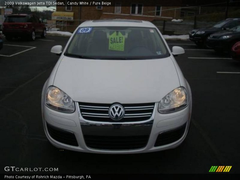 Candy White / Pure Beige 2009 Volkswagen Jetta TDI Sedan