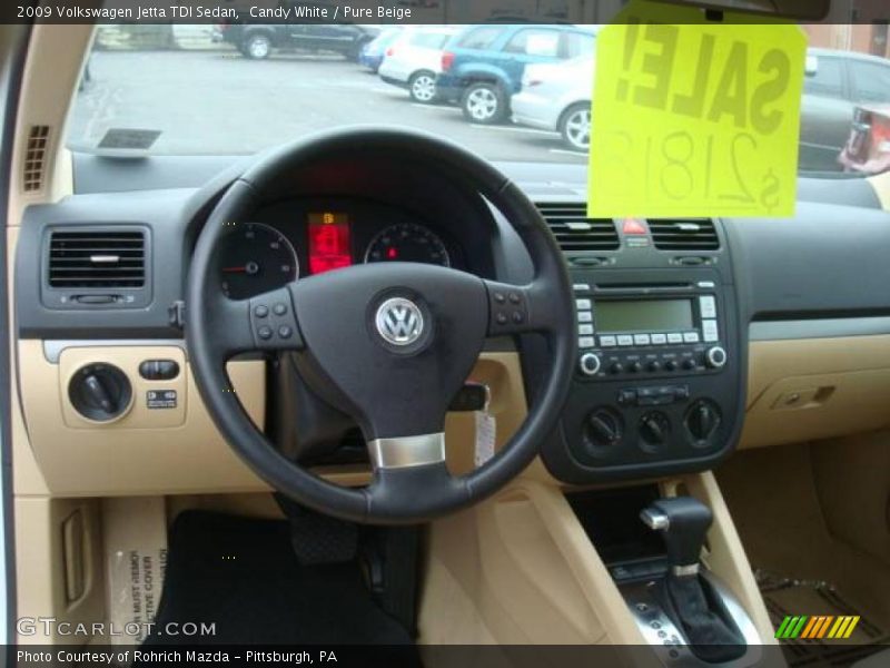 Candy White / Pure Beige 2009 Volkswagen Jetta TDI Sedan