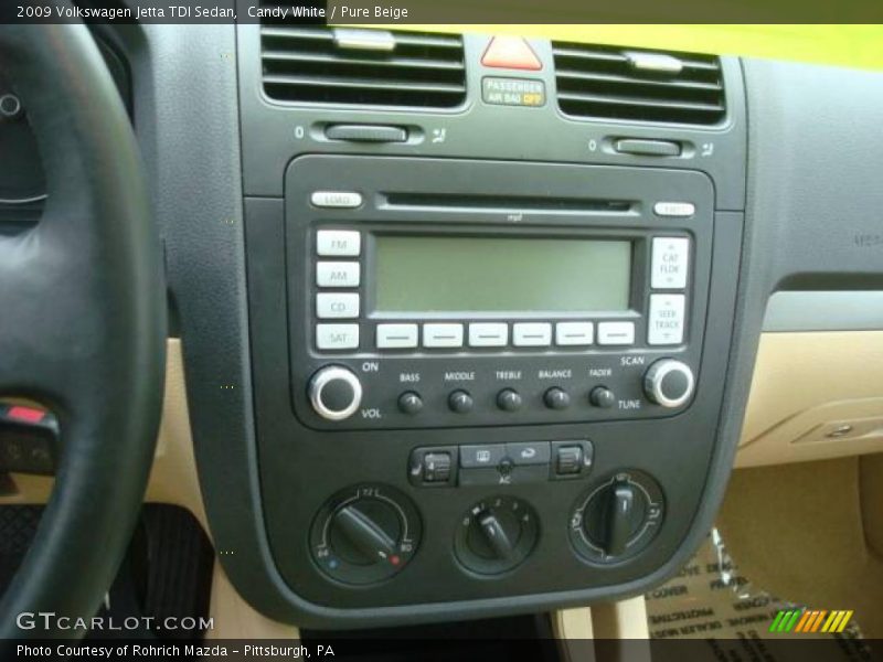 Candy White / Pure Beige 2009 Volkswagen Jetta TDI Sedan