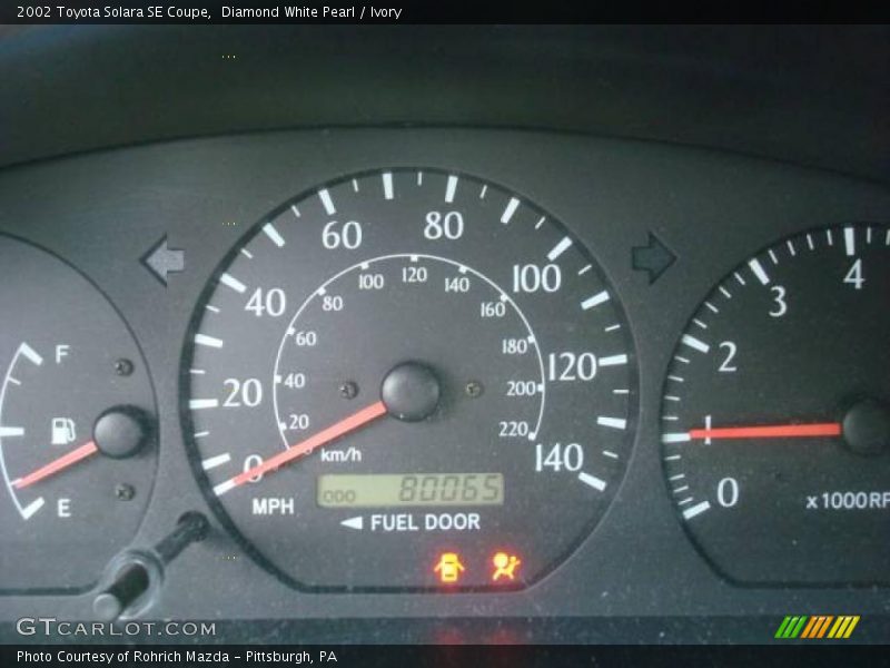 Diamond White Pearl / Ivory 2002 Toyota Solara SE Coupe