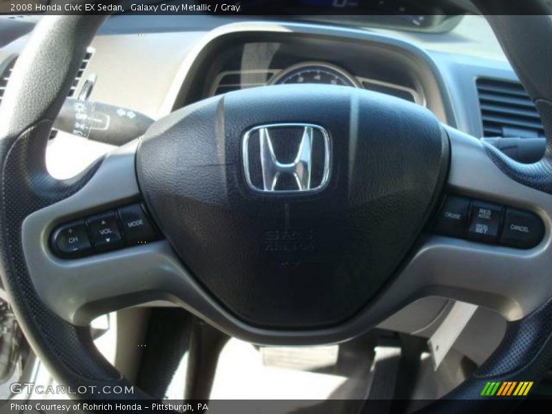 Galaxy Gray Metallic / Gray 2008 Honda Civic EX Sedan
