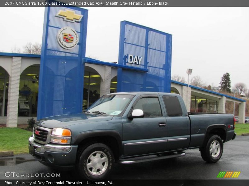Stealth Gray Metallic / Ebony Black 2007 GMC Sierra 1500 Classic SLE Extended Cab 4x4