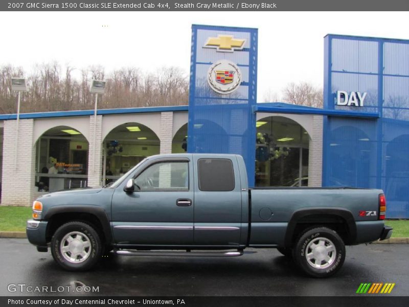 Stealth Gray Metallic / Ebony Black 2007 GMC Sierra 1500 Classic SLE Extended Cab 4x4