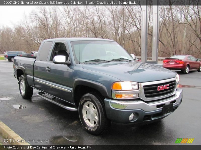 Stealth Gray Metallic / Ebony Black 2007 GMC Sierra 1500 Classic SLE Extended Cab 4x4