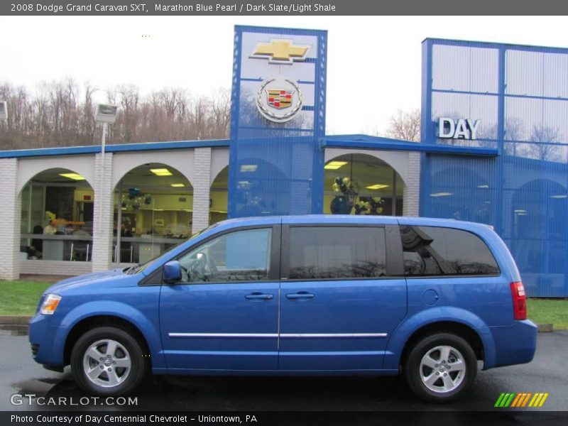 Marathon Blue Pearl / Dark Slate/Light Shale 2008 Dodge Grand Caravan SXT