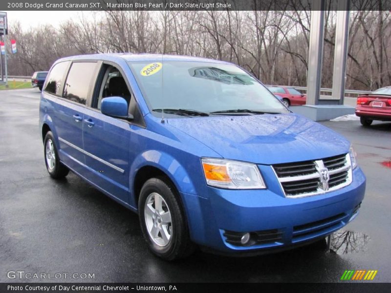 Marathon Blue Pearl / Dark Slate/Light Shale 2008 Dodge Grand Caravan SXT