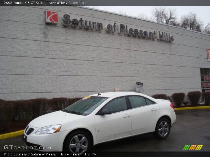 Ivory White / Ebony Black 2008 Pontiac G6 GT Sedan