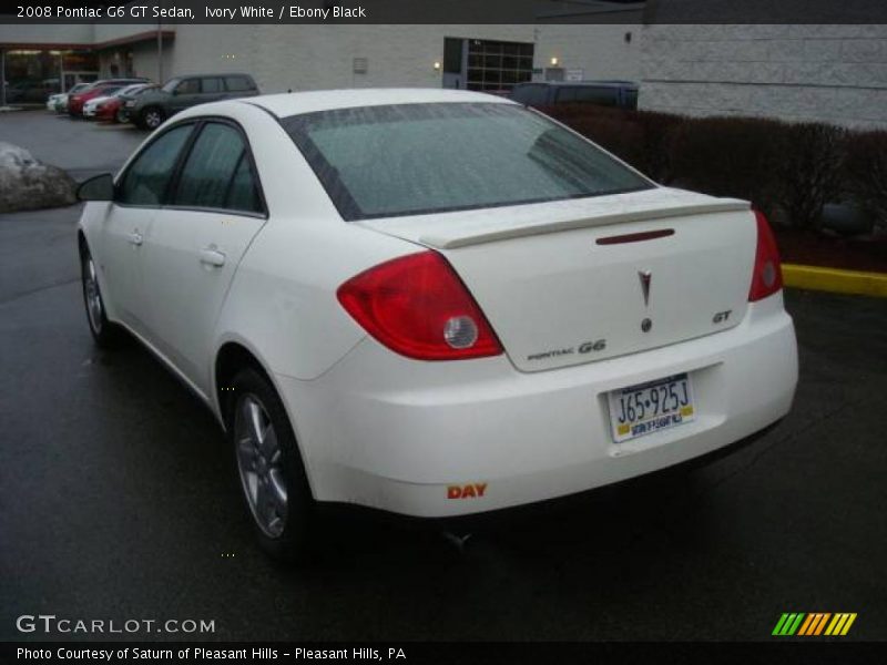 Ivory White / Ebony Black 2008 Pontiac G6 GT Sedan