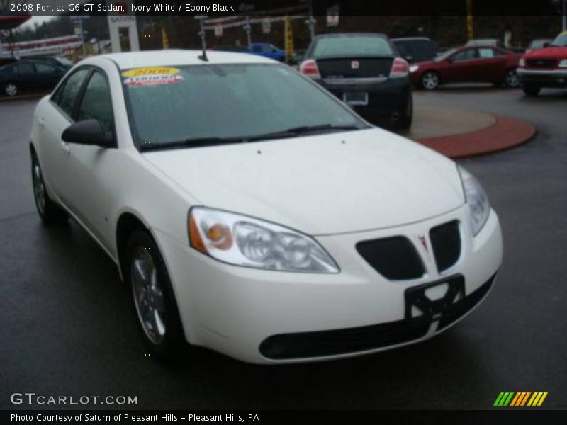 Ivory White / Ebony Black 2008 Pontiac G6 GT Sedan