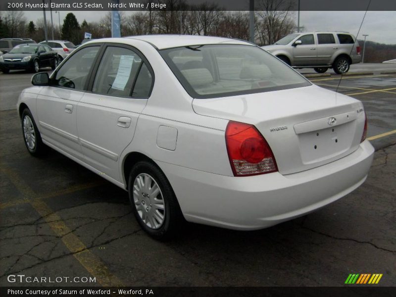 Nordic White / Beige 2006 Hyundai Elantra GLS Sedan