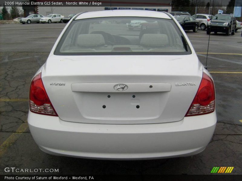 Nordic White / Beige 2006 Hyundai Elantra GLS Sedan