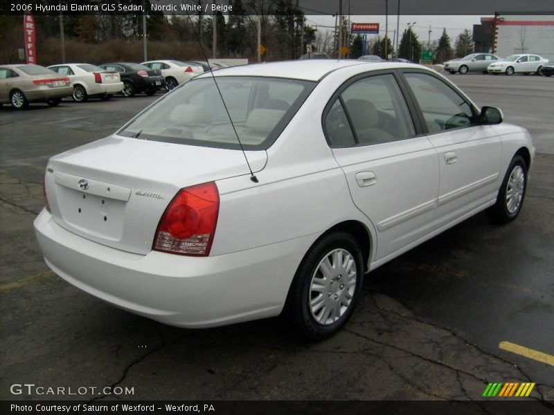 Nordic White / Beige 2006 Hyundai Elantra GLS Sedan