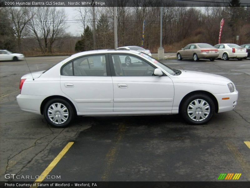 Nordic White / Beige 2006 Hyundai Elantra GLS Sedan