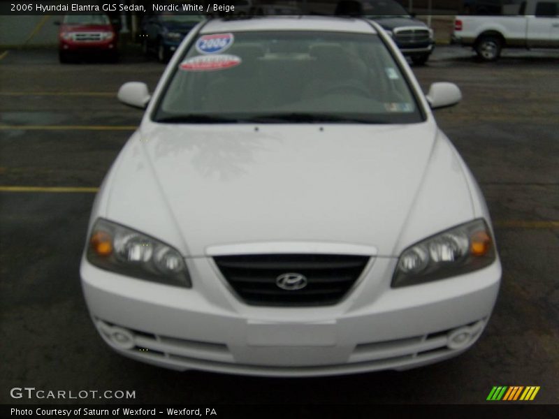 Nordic White / Beige 2006 Hyundai Elantra GLS Sedan