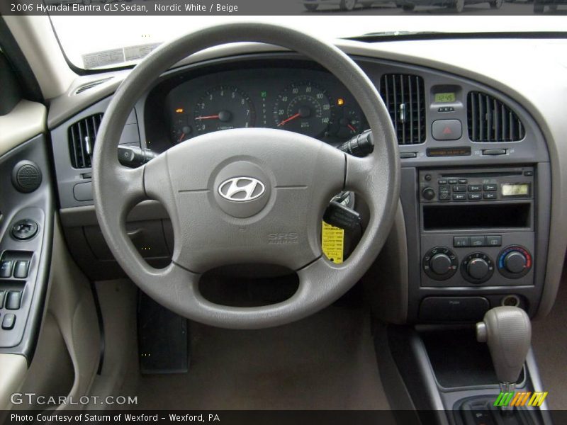 Nordic White / Beige 2006 Hyundai Elantra GLS Sedan