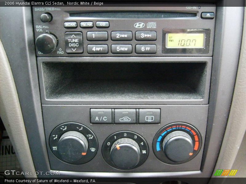 Nordic White / Beige 2006 Hyundai Elantra GLS Sedan