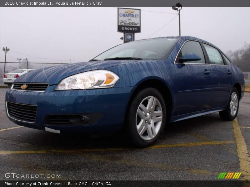 Aqua Blue Metallic / Gray 2010 Chevrolet Impala LT