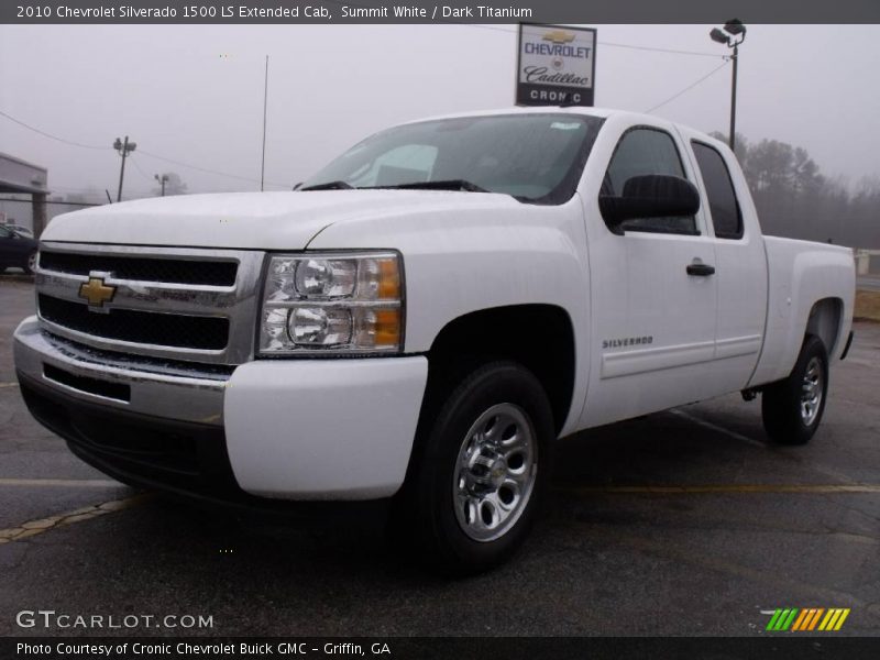 Summit White / Dark Titanium 2010 Chevrolet Silverado 1500 LS Extended Cab