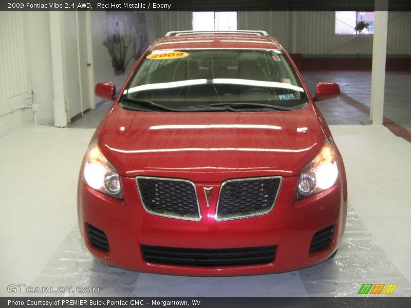 Red Hot Metallic / Ebony 2009 Pontiac Vibe 2.4 AWD