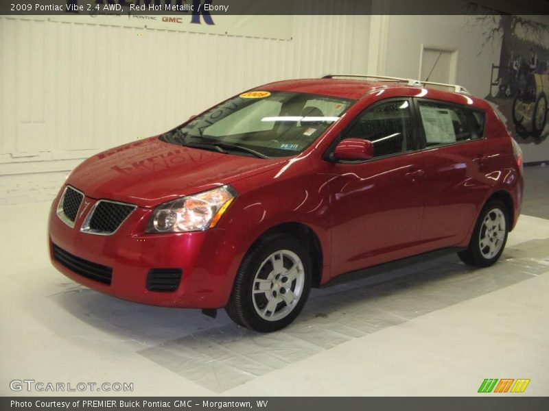 Red Hot Metallic / Ebony 2009 Pontiac Vibe 2.4 AWD