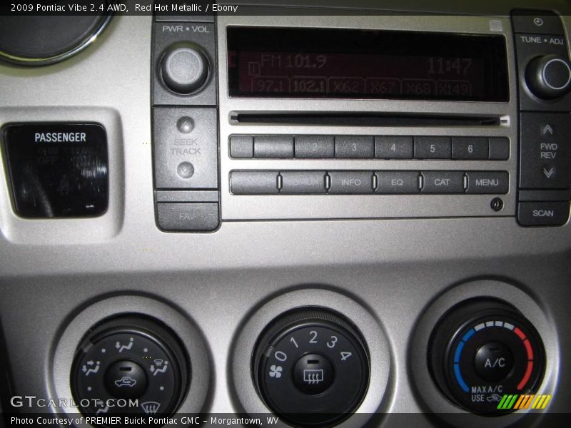 Red Hot Metallic / Ebony 2009 Pontiac Vibe 2.4 AWD