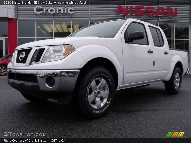 Avalanche White / Steel 2010 Nissan Frontier SE Crew Cab