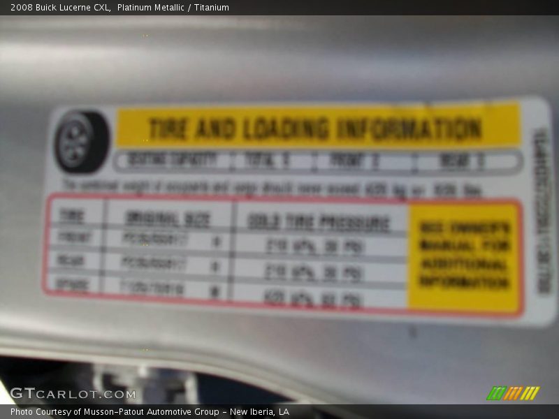 Platinum Metallic / Titanium 2008 Buick Lucerne CXL
