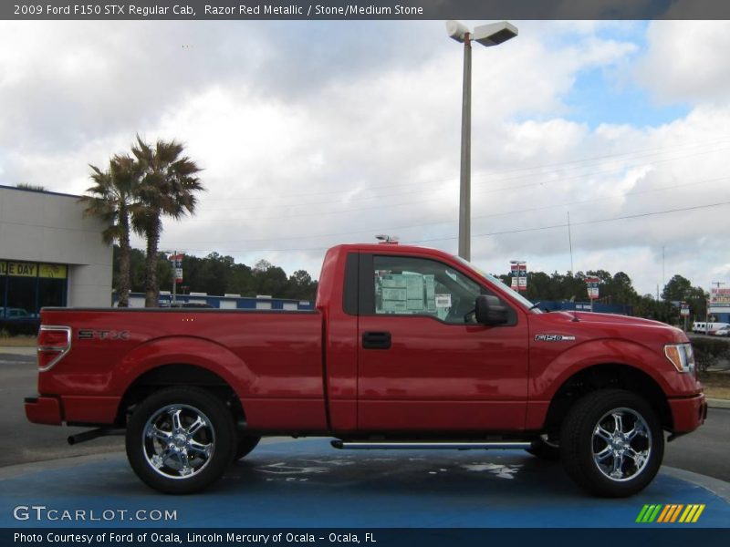 Razor Red Metallic / Stone/Medium Stone 2009 Ford F150 STX Regular Cab