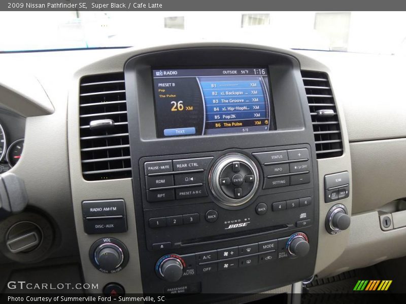 Super Black / Cafe Latte 2009 Nissan Pathfinder SE