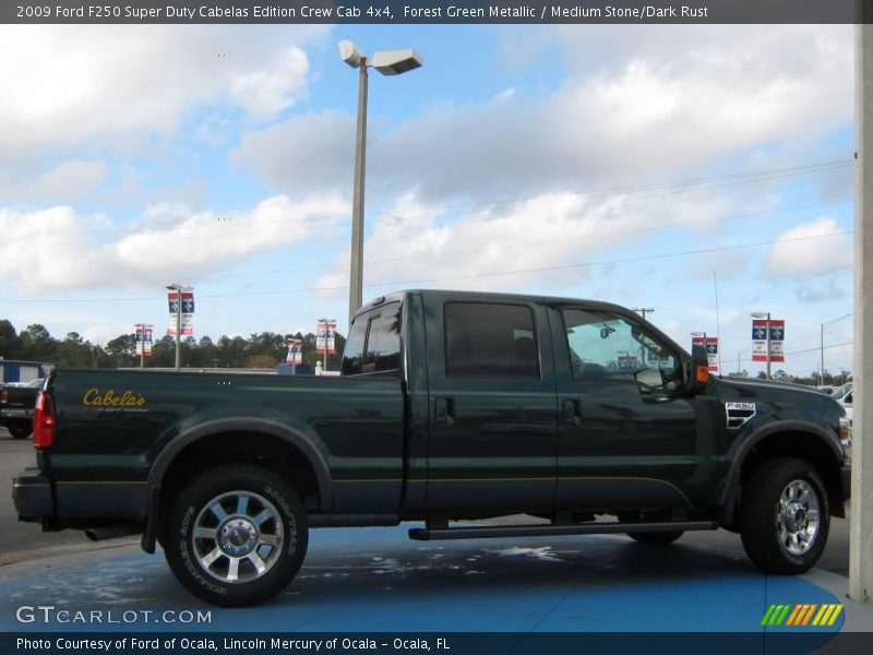Forest Green Metallic / Medium Stone/Dark Rust 2009 Ford F250 Super Duty Cabelas Edition Crew Cab 4x4