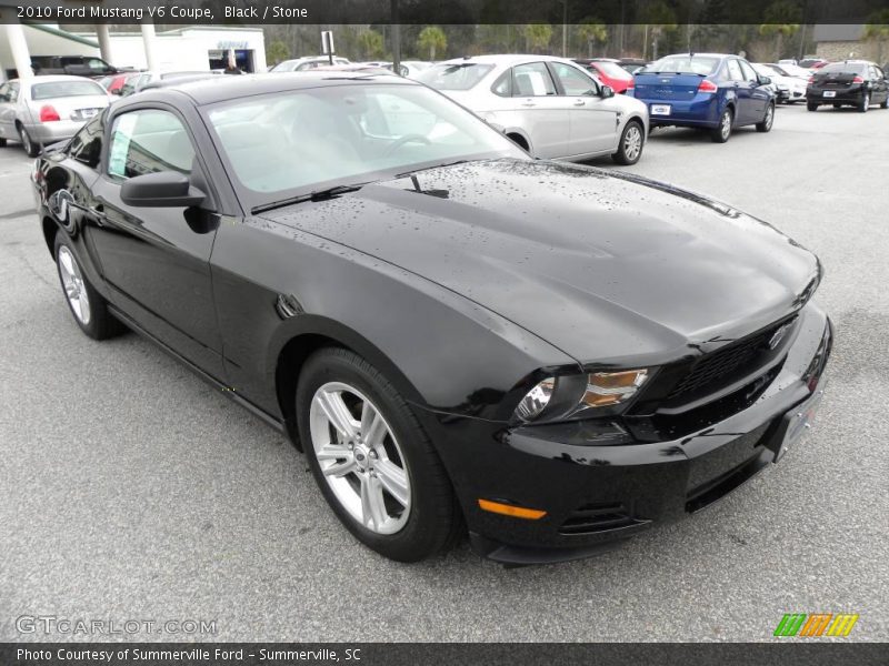 Black / Stone 2010 Ford Mustang V6 Coupe