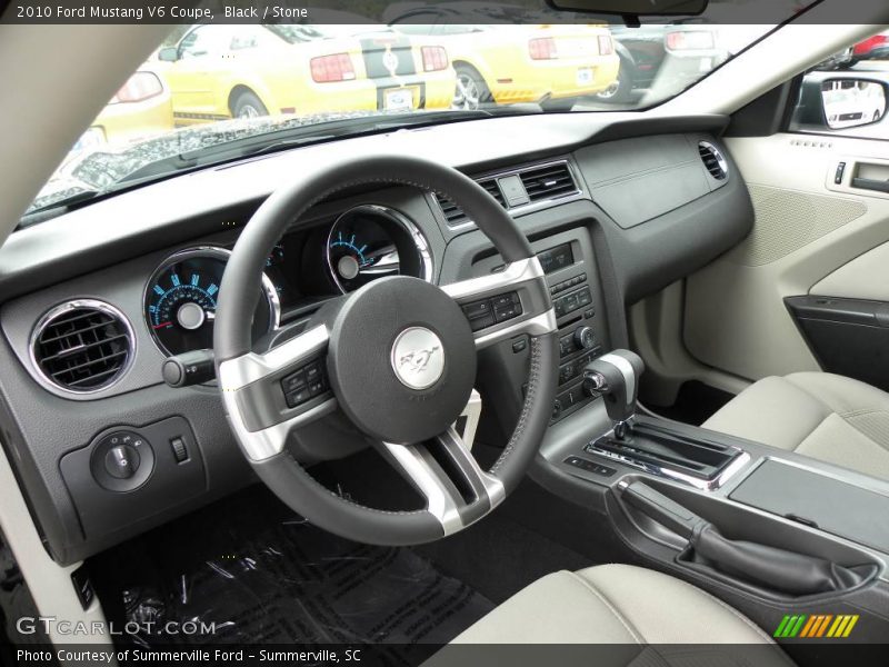 Black / Stone 2010 Ford Mustang V6 Coupe