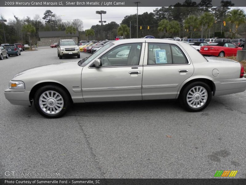Silver Birch Metallic / Light Camel 2009 Mercury Grand Marquis LS