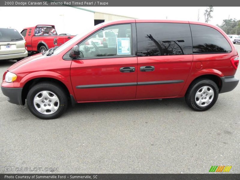 Inferno Red Tinted Pearl / Taupe 2003 Dodge Caravan SE