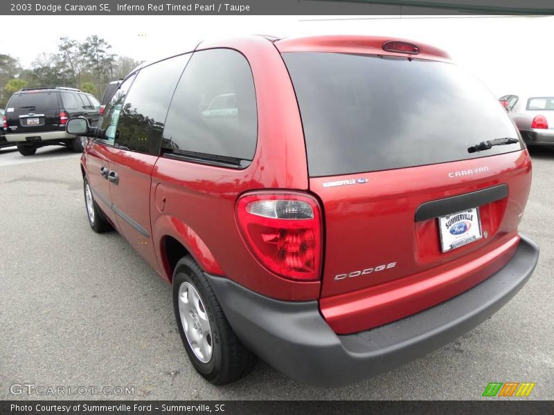 Inferno Red Tinted Pearl / Taupe 2003 Dodge Caravan SE