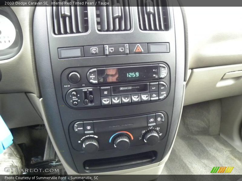 Inferno Red Tinted Pearl / Taupe 2003 Dodge Caravan SE