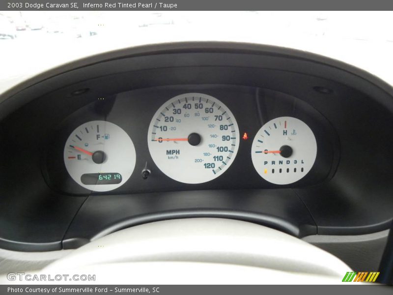 Inferno Red Tinted Pearl / Taupe 2003 Dodge Caravan SE
