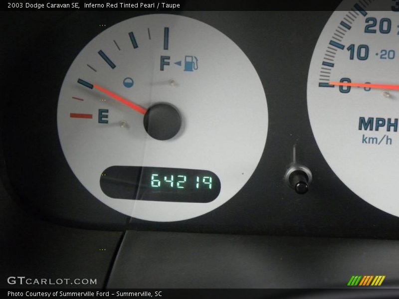 Inferno Red Tinted Pearl / Taupe 2003 Dodge Caravan SE