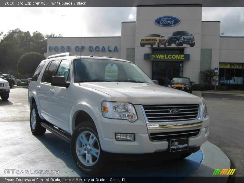 White Suede / Black 2010 Ford Explorer XLT
