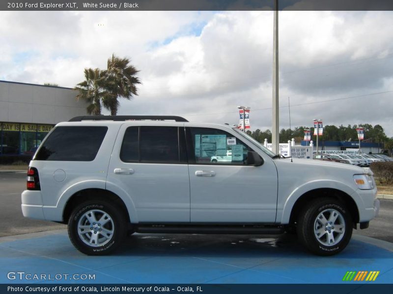 White Suede / Black 2010 Ford Explorer XLT